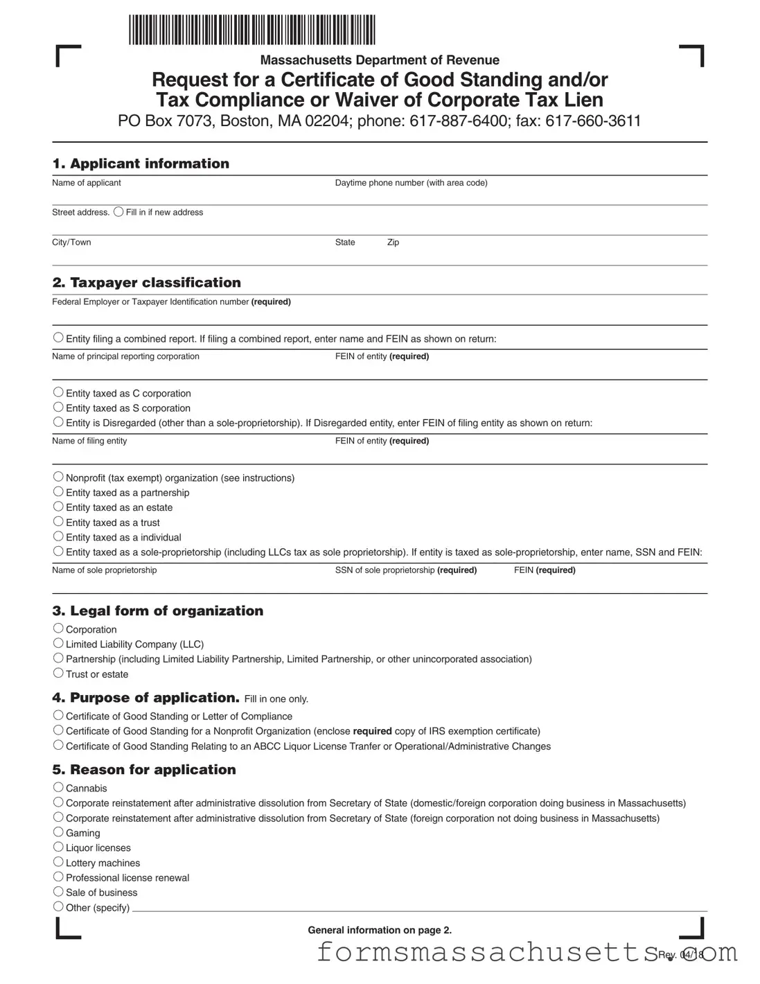 Fill in a Valid Massachusetts Certificate Tax Form