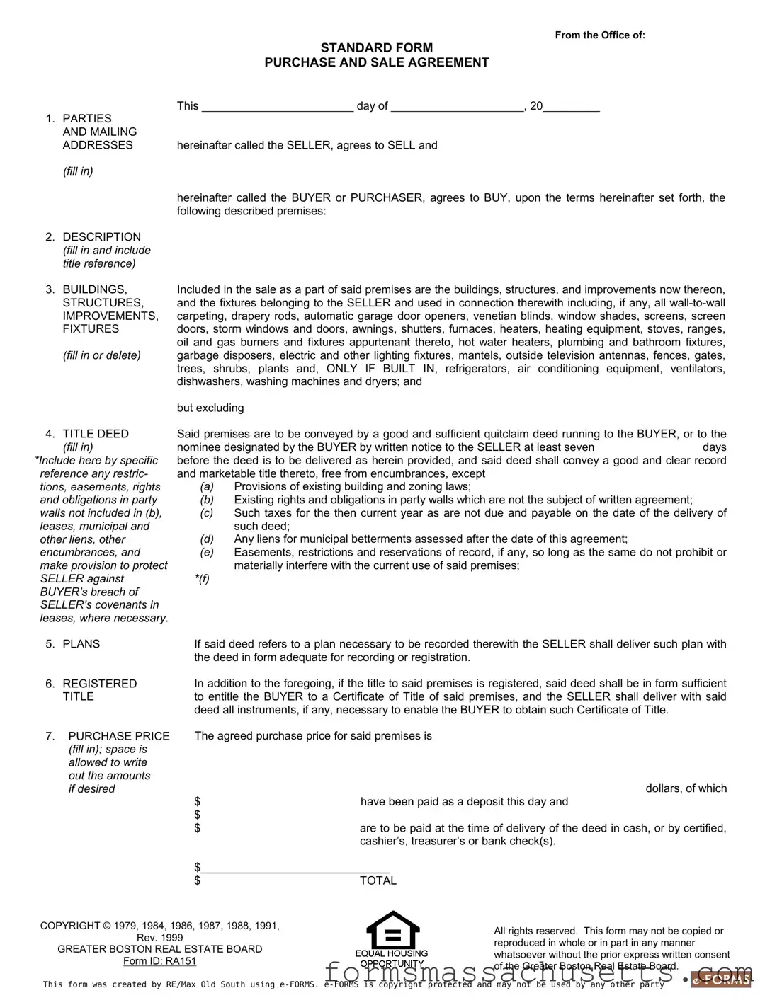 Fill in a Valid Massachusetts Real Estate Form