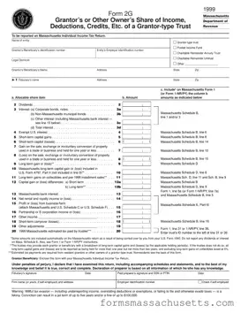 Fill in a Valid Massachusetts 2G Form