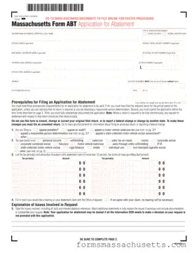 Fill in a Valid Massachusetts Abt Form