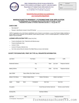 Fill in a Valid Massachusetts Ltc Fid Form