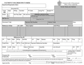 Fill in a Valid Massachusetts Payment Voucher Form
