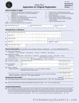 Fill in a Valid Massachusetts Ta 1 Form