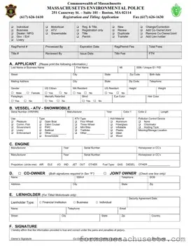 Fill in a Valid Massachusetts Titling Form